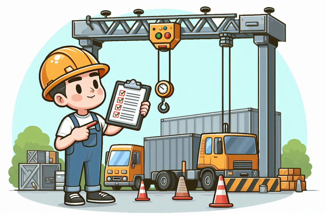 Operatore che utilizza un carrello elevatore durante una prova pratica.